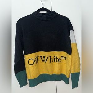 Off-White Color Block Sweater for SALE
